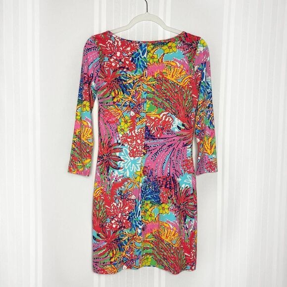Lilly Pulitzer Fishing for Compliments Marlowe Multi Floral Mini T-Shirt Dress - Picture 10 of 11